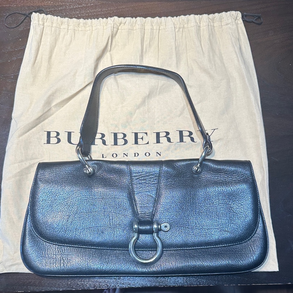 Burberry Black Leather Shoulder Bag